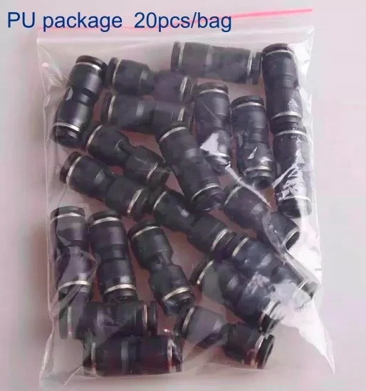 PUC/PU UNION straight connector 1/2 inch one touch Pneumatic pipe connector compression union fittings