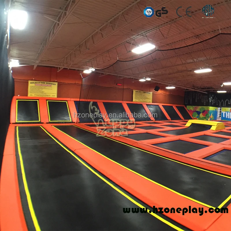 China Factory American standard indoor outdoor trampoline park indoor play park with basketball hoop