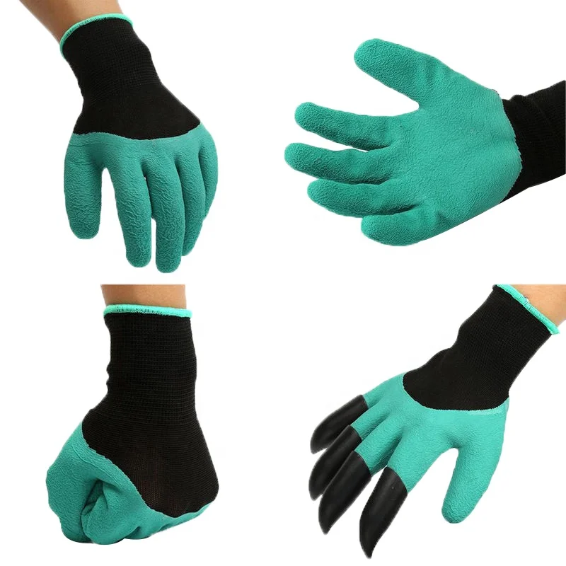 China High Quality Safety Hand Claws Gloves Waterproof Digging And Planting Garden Latex Gloves