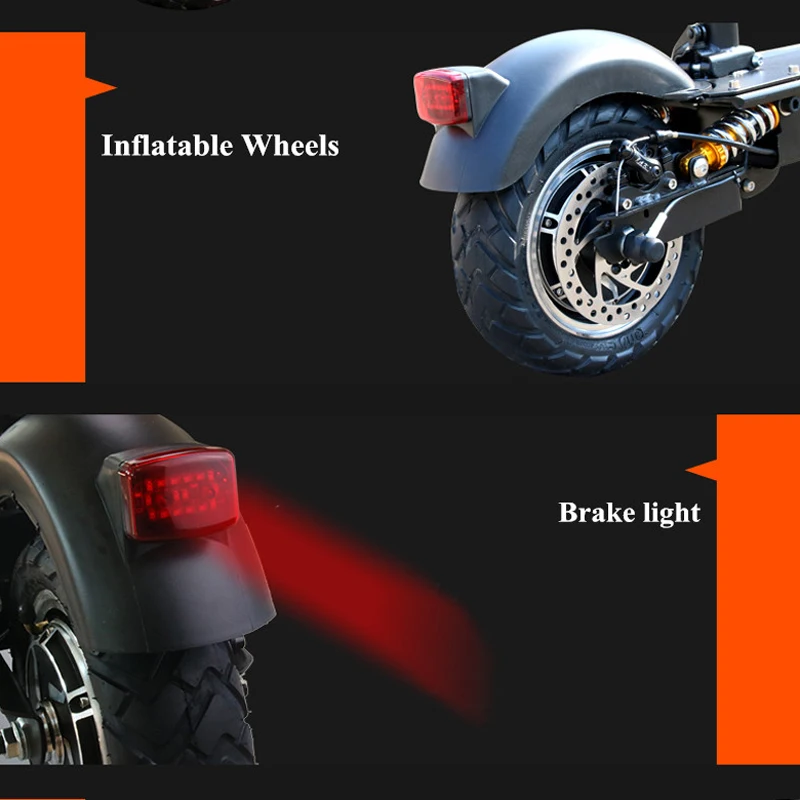 New 52v 2400w 11 inch Electric Scooter with Seat for Adults, Electric Kick Scooter