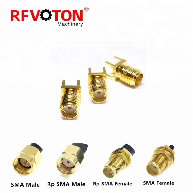 RP SMA Connector End Launch Jack .062 Thickness