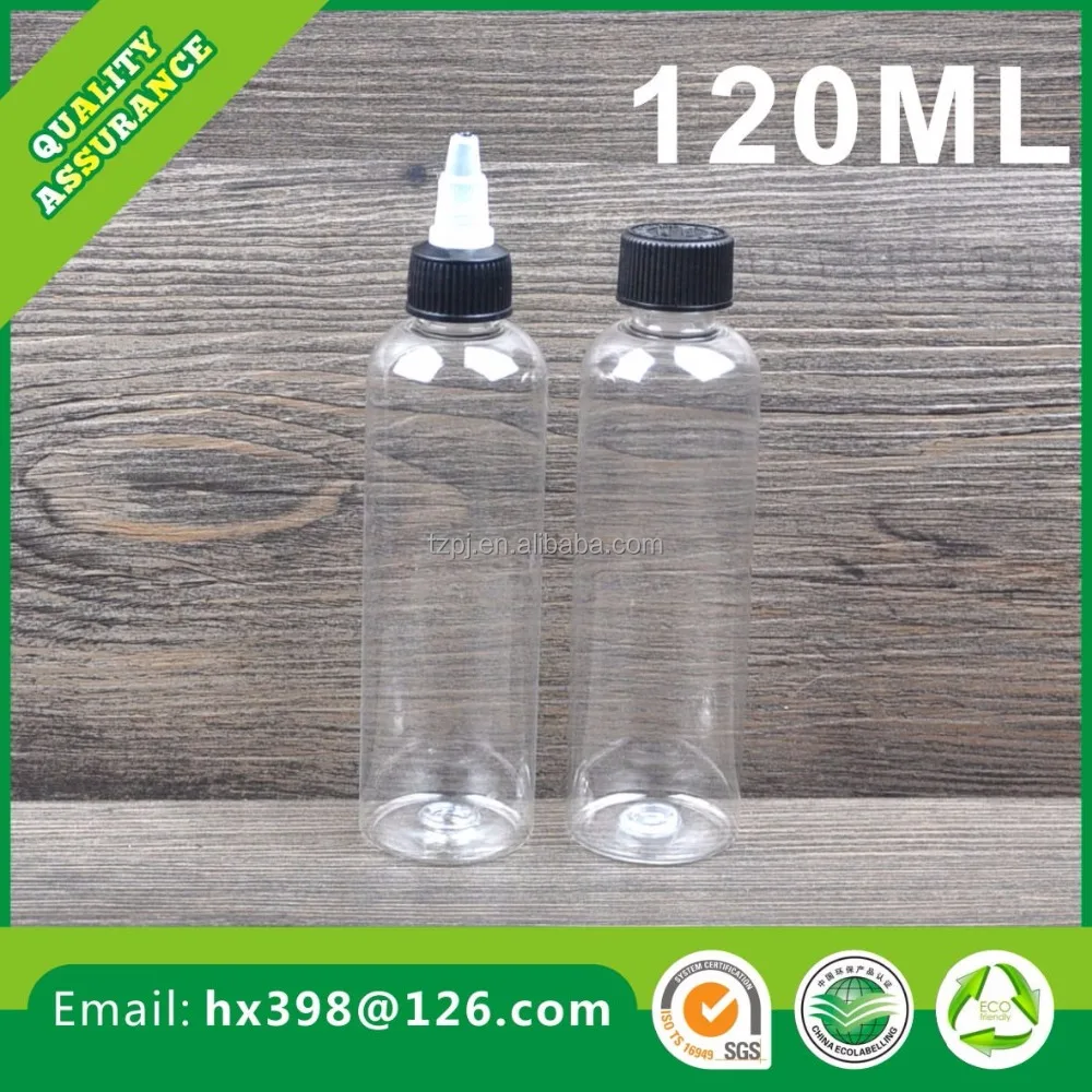 120 МЛ прозрачный электронной жидкости бутылки с черной squeeze советы и здравый охватывает