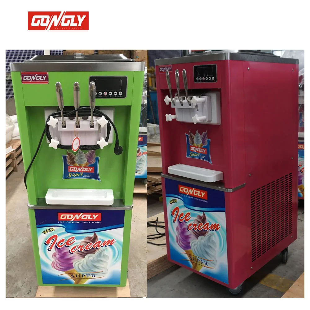 2022 Making Wholesale Best Seller Snack Food Maker Standing Type Manufacturing Ice Cream Machine