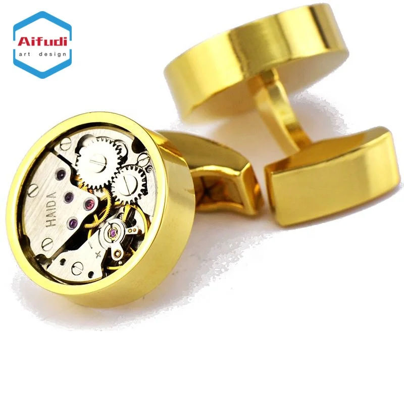 high quality back blanks watch movement cufflink