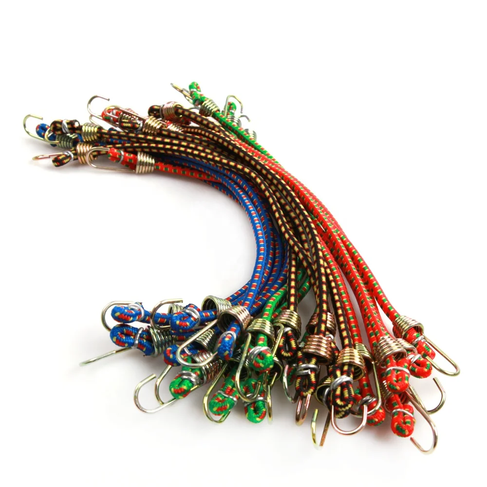 20 шт. 4 мм эластичный мини-банджи цветной с крючком из цинкового сплава