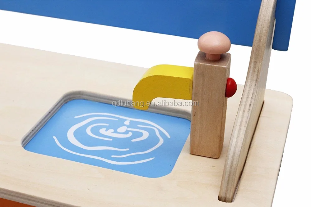 Children Wooden Play Kitchen Set Pretend Role Play Cook Learning Toys for Kids