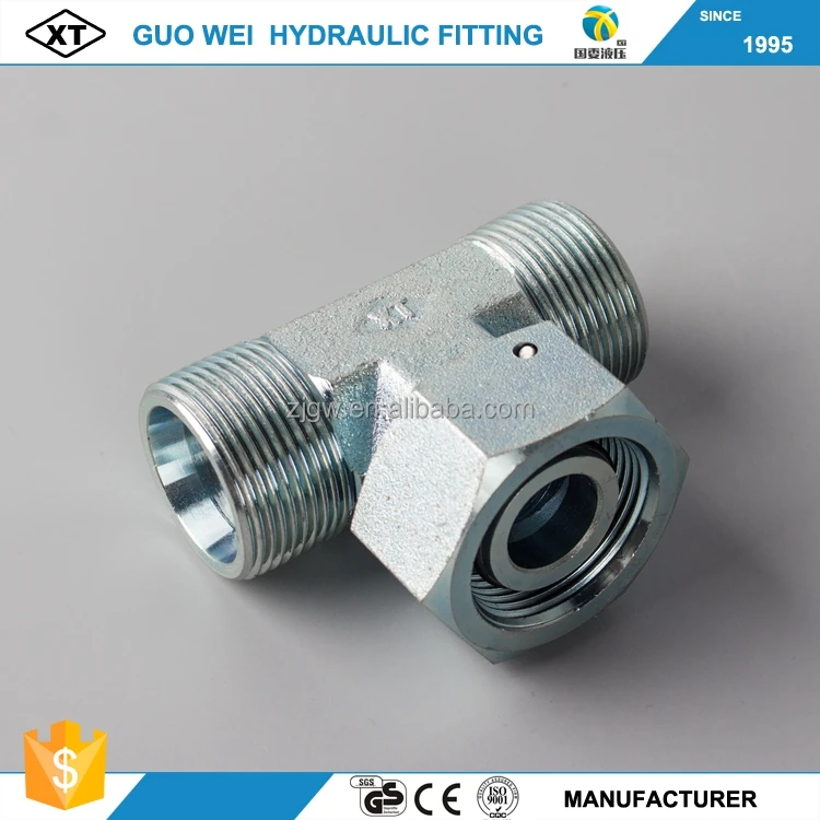 CNC производство Сделано в Китае высокое качество BSPT адаптер тройник гидравлический фитинг