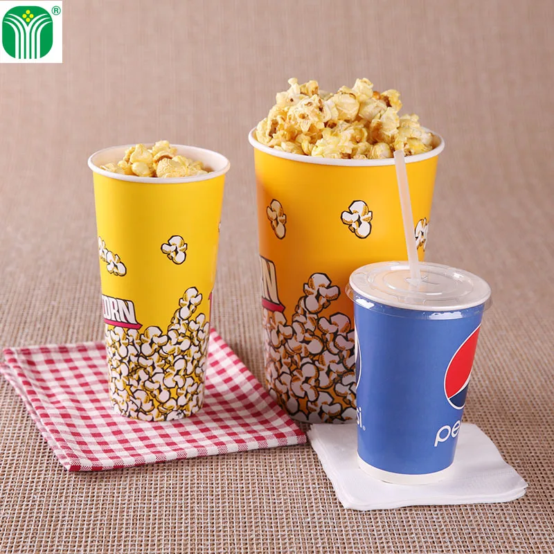 wholesale disposable 3900ml 130oz paper popcorn buckets