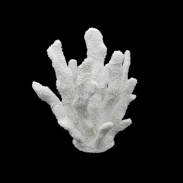 European Style Artificial Aquarium White Coral Tree Home Decoration White Resin Coral