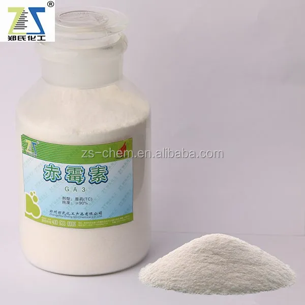 Factory price Gibberellic acid GA3 90% TC 40%SP 4%EC, plant growth fertilizer additive