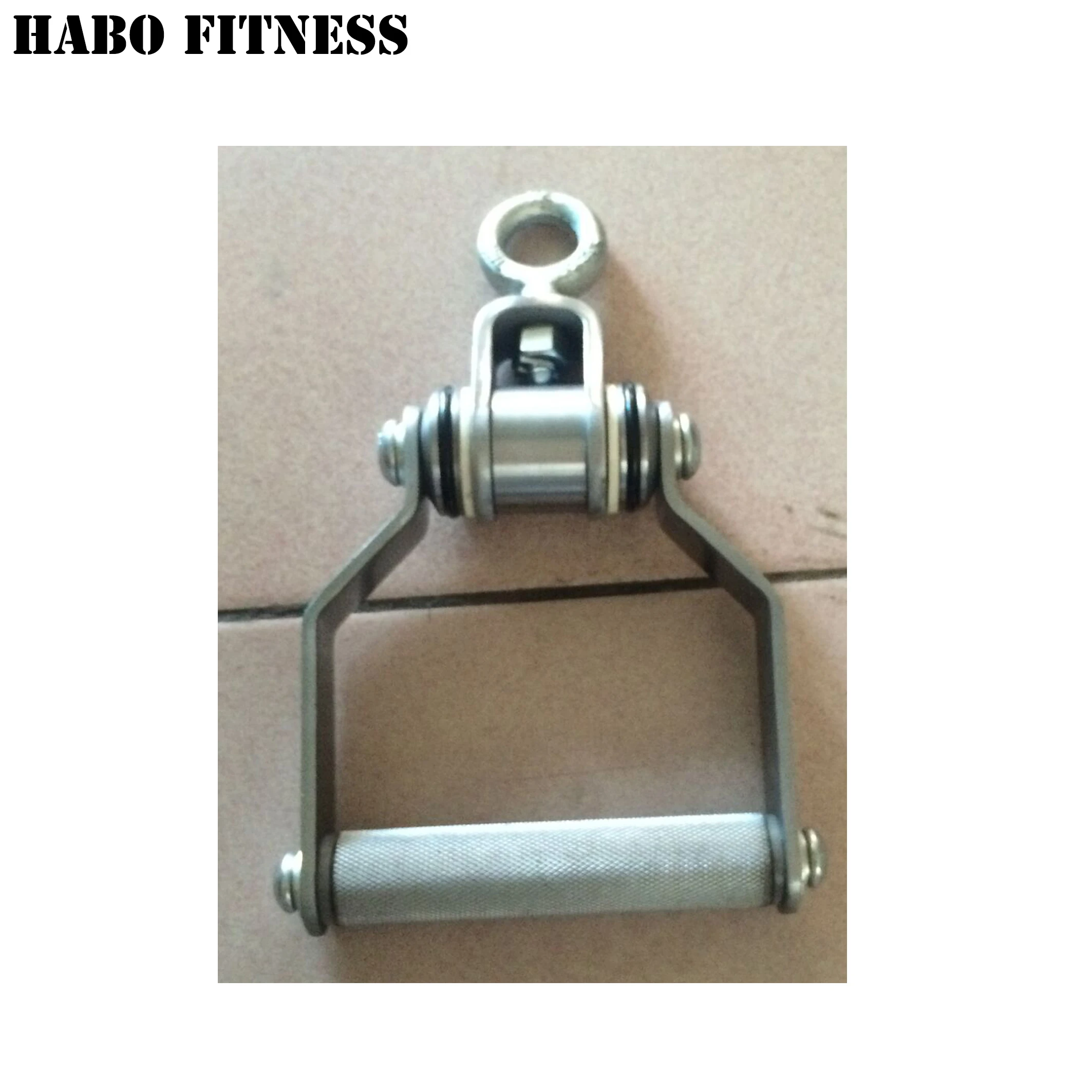 Deluxe Rotating Solid Stirrup Handle Weight Lifting Cable handle lat pulldown