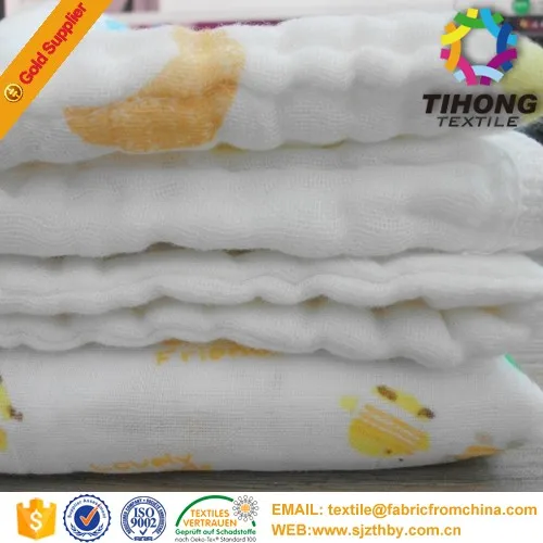 breathable organic muslin cotton fabric rolls