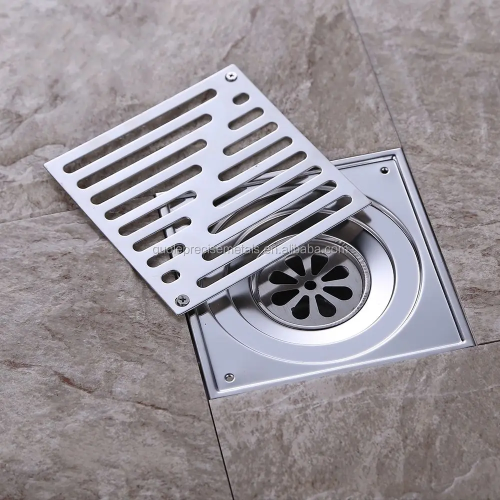 
304 Stainless steel Floor Drainer 150*150mm Shower Floor Drain Grate,Chrome 