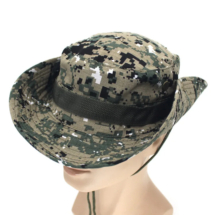 Best selling cheap camo hiking camping bucket hat fisherman hat Camouflage hat cap