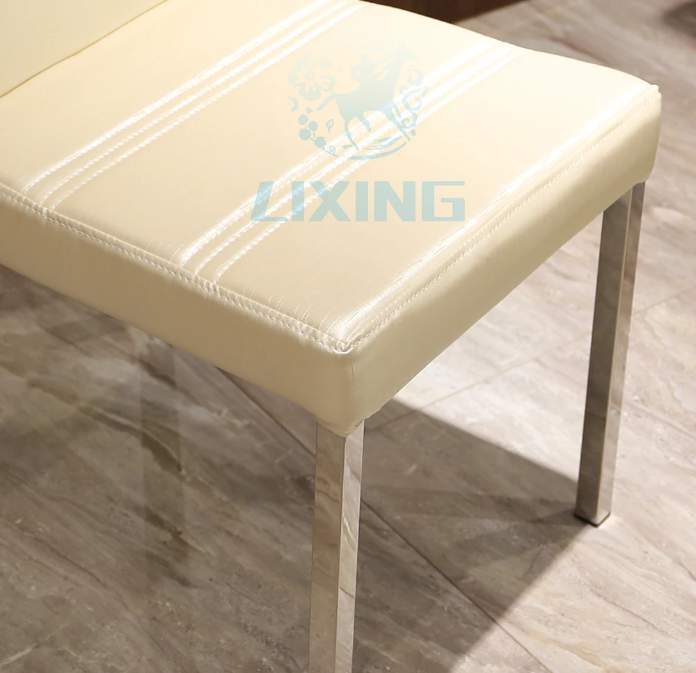 
Mirrored Stainless Steel Luxury Dinning Room Table And Chair Set 