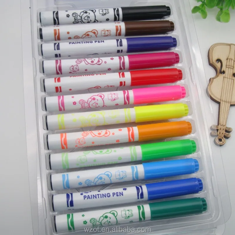 
12 Colors Water Color Pen For School High Quality School Supply Stationery Art Marker Pen Air Spray pen OT-658 