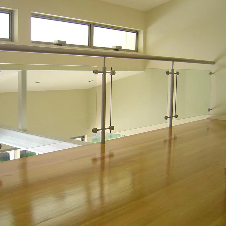 frosted glass aluminum railings for exterior rooftop