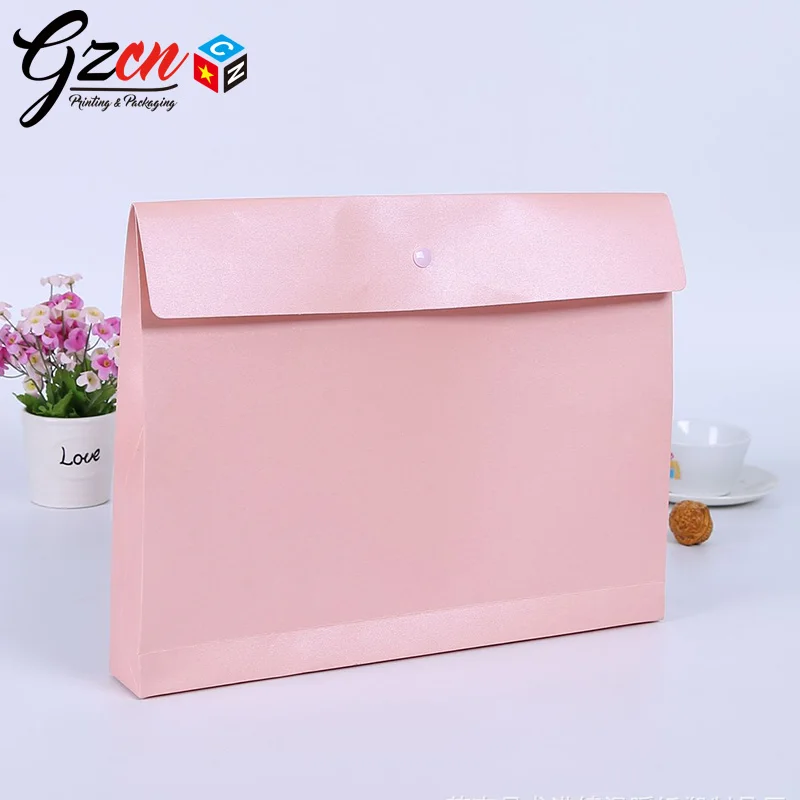 cheap price luxury yellow document envelope paper bag with button