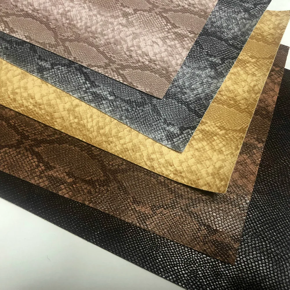 2019 double colors faux animal snake skin leather for making handbags and earrings