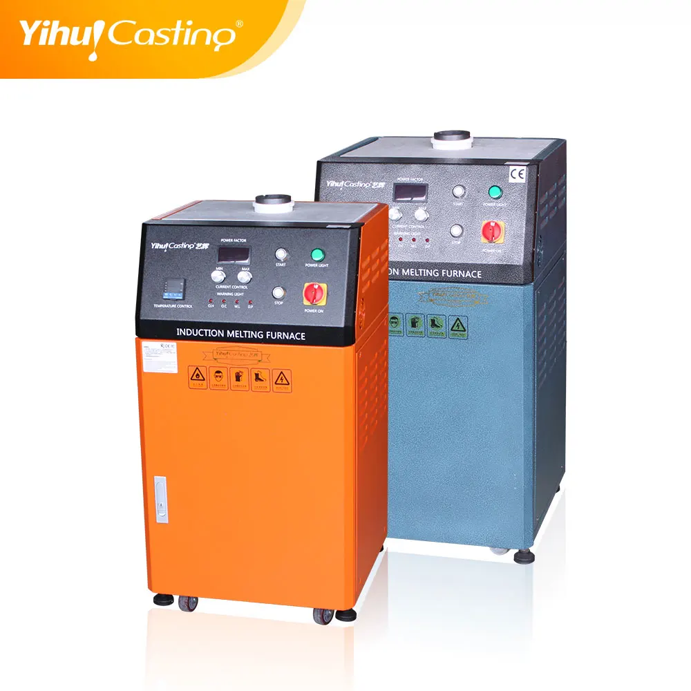 2KG Induction gold melting furnace with max temp 1200 C for gold sliver metal melting