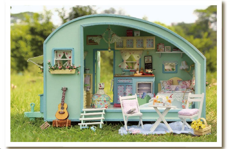 
Wooden dollhouse kids furniture DIY handmade Miniature dollhouse TYM1016 