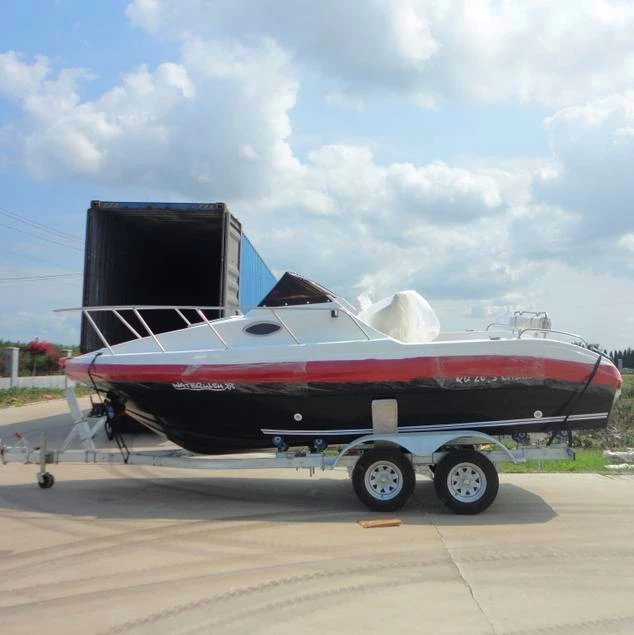 waterwish QD 20.5 cabin boat fiberglass houseboat for sale