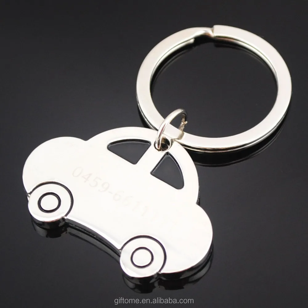 
leather strap metal cute car shaped keyholder with free laser engraving 