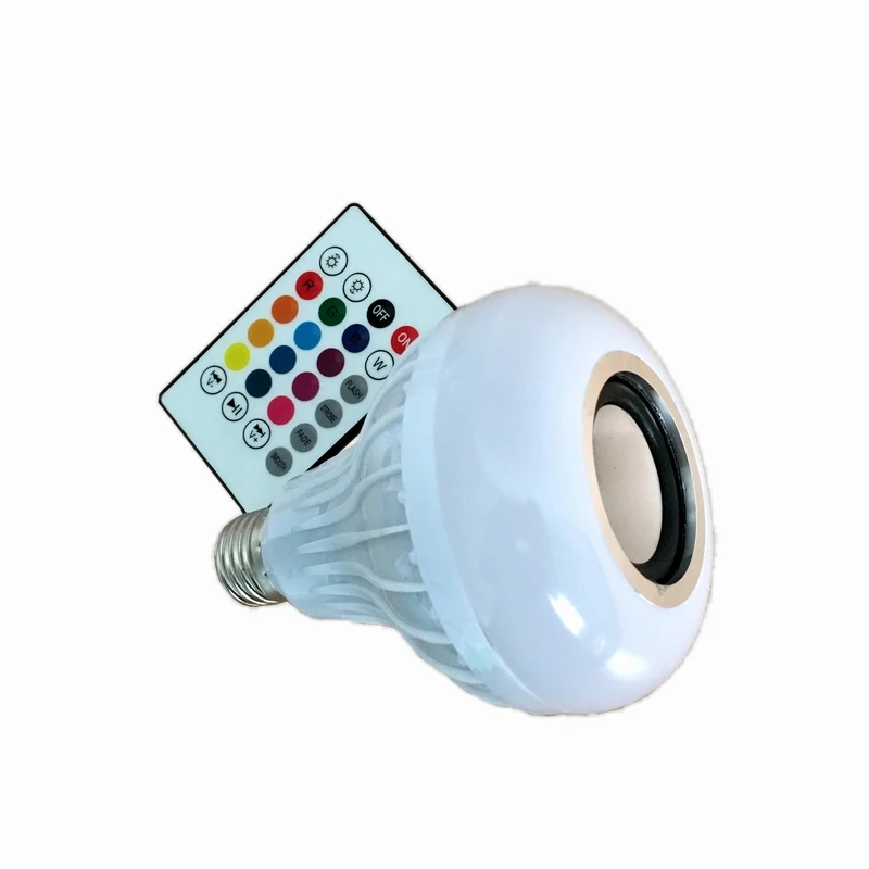 Интеллектуальная светодиодная лампа для музыкальных динамиков со сменными цветами и пультом дистанционного управления