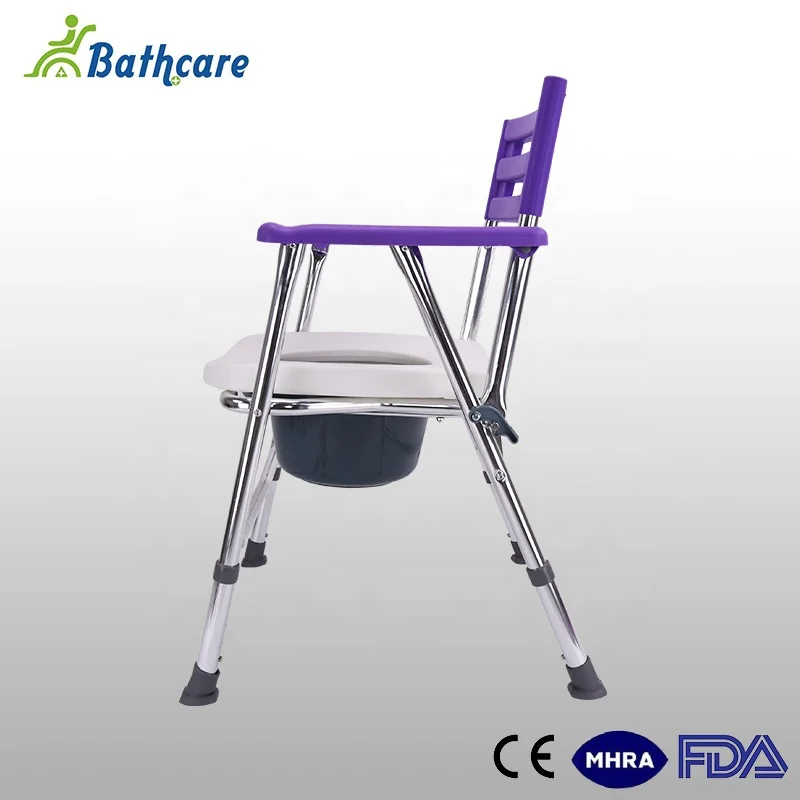 
Lightweight steel commode toilet chair with bepan SC7045G 