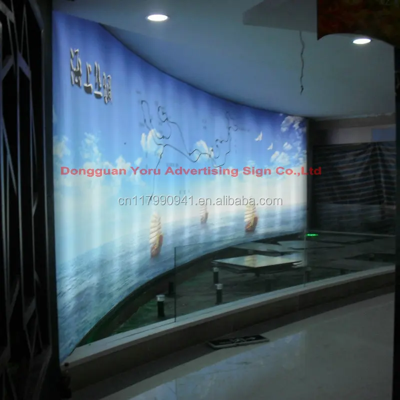 Advertising wall display photo frmaeless led fabric light box
