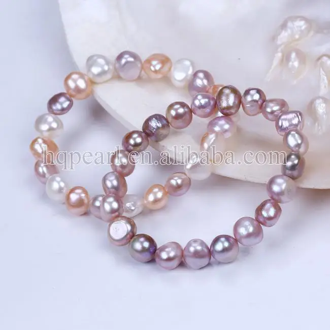 Wholesale jewelry real natural pearl colorful baroque pearl bracelet jewelry