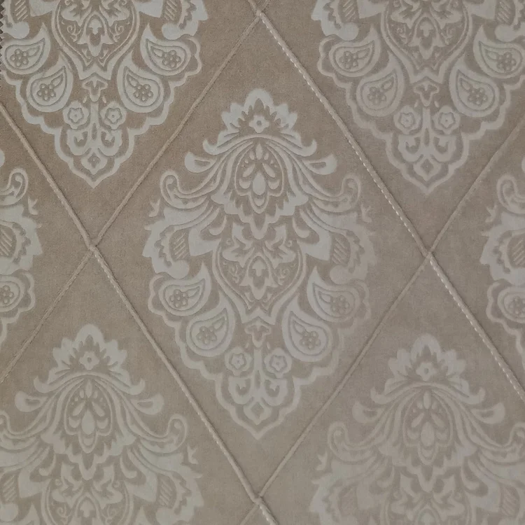 
Floral Embossing Velvet Embroidery Fleece Fabric For Sofa Furniture Material 