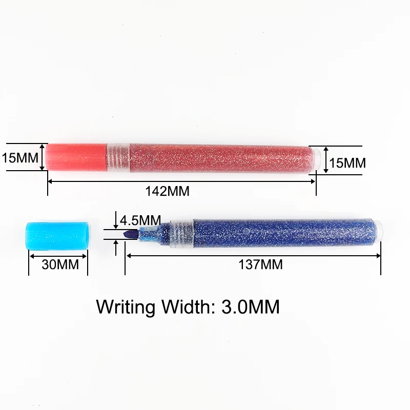 Waterproof glitter marker pen set artist blink marker pen for art supplies