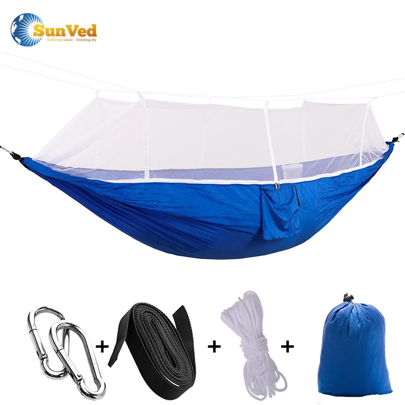 New Double Camping Indoor Travel Hammock With Mosquito Net