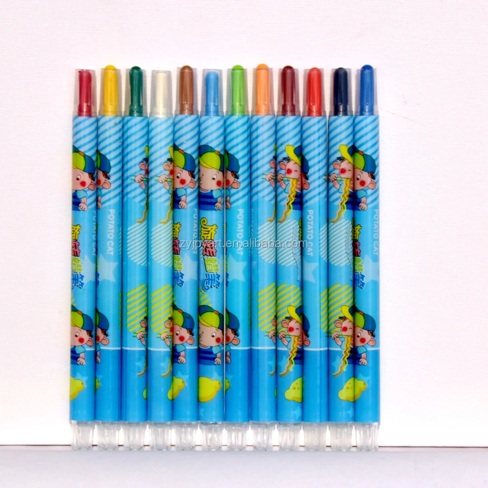 Twist Crayon Pencil Set of 12 Assorted Colors Art Tool Painting Drawing Crayon