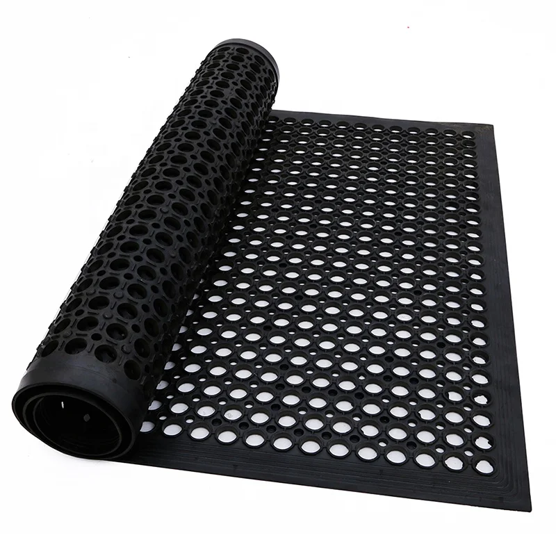 Standard size manufacturer non slip kitchen wet floor holes standing rubber mat