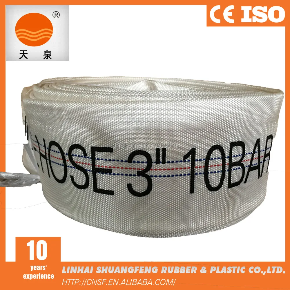 3 Inch 10Bar Pvc Lining Layflat Fire Hose/Pvc Flexible Made In China