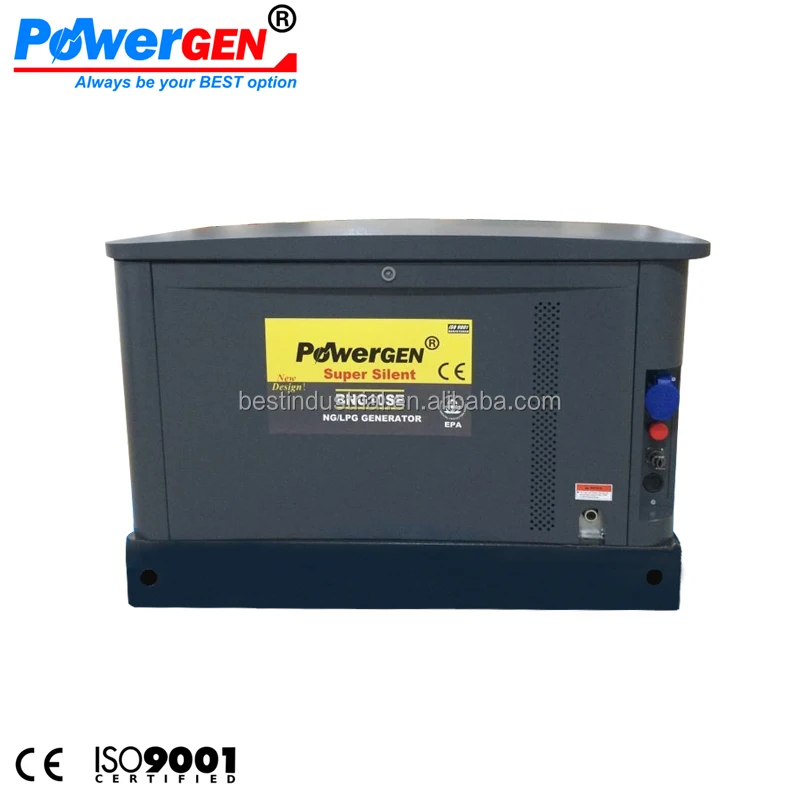  Двойное топливо! 60 дБ! POWERGEN четырехтактный двигатель с воздушные охлаждением Generac Тип неподвижный нг/сжиженного нефтяного газа Супер Бесшумный генератор природного