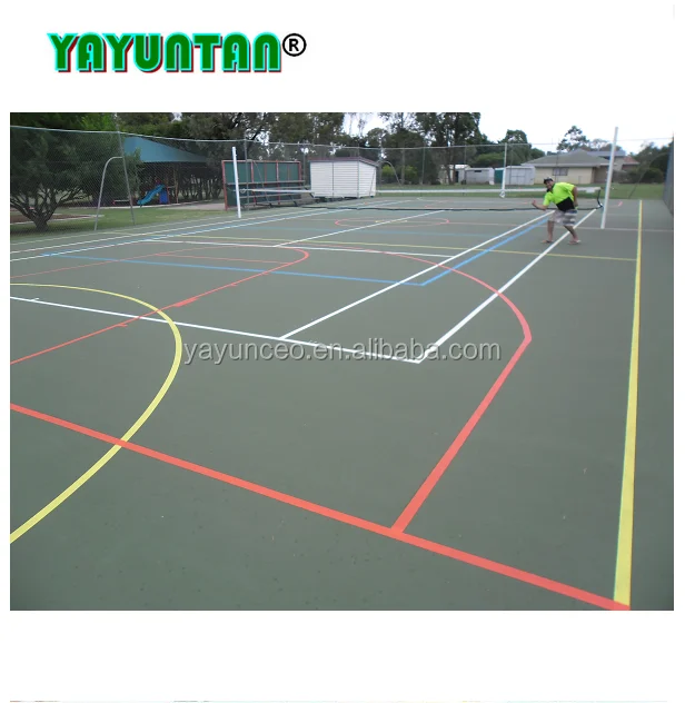 silicon cushioned acrylic basketball court flooring paint for sport court surfacing