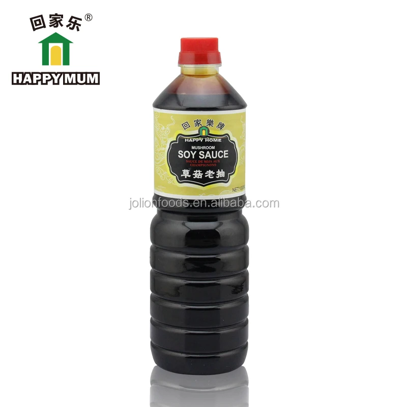JOLION Hot Sales Happy mum brand 1000ml PET bottle Classic Traditional dark mushroom soy sauce