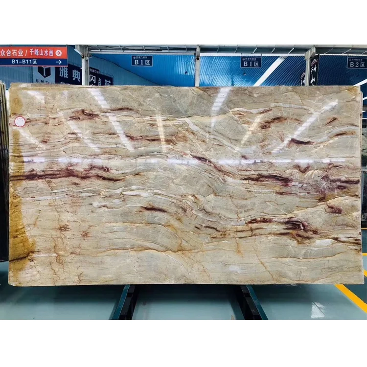 Оптовая продажа, высококачественный натуральный бразильский желтый камень Nacarado, кварцит толщиной 2 см