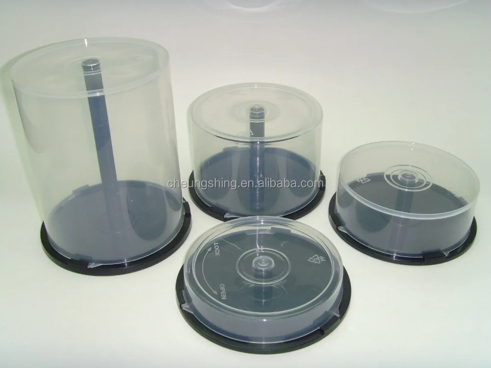Wholesale blank cd printable with packing 10/50/100pcs plastic CD cake box