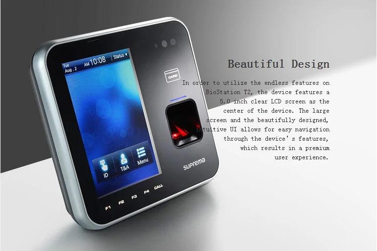 Suprema Fingerprint Access Control BioStation T2 with Payroll System