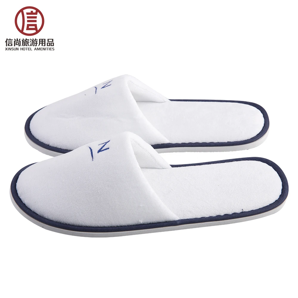 Hotel sell disposable velour slipper and cotton hotel slipper