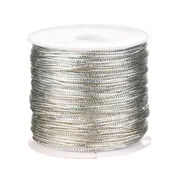 40-50m Wholesale golden silver 1mm 1.2mm silk thread cord for jewelry making Finding