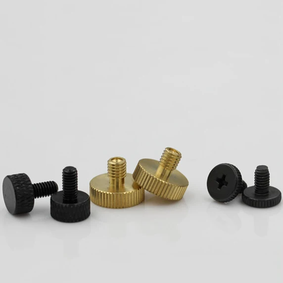 Precision Brass Flat head Knurled thumb screws