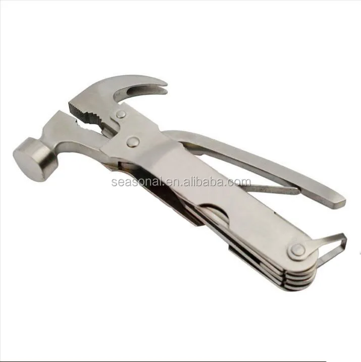 Outdoor survival stainless steel multifuctionnal tool,emergency car escape safety hammer