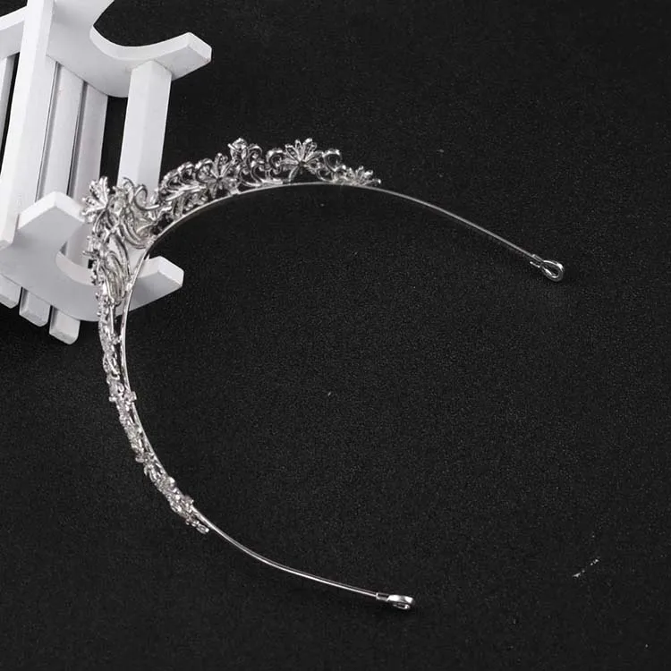 Hot Sell Fashion Rhinestone 925 Sterling Silver Wedding Crown Tiara