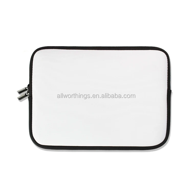 White blank neoprene laptop bag sleeve for sublimation
