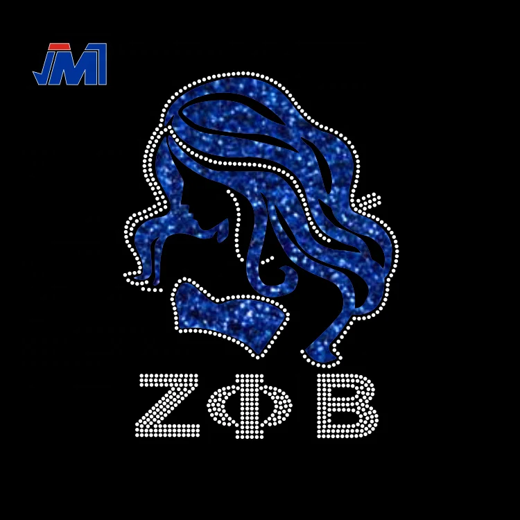 Zeta Phi Beta Glitter Heat Transfer Vinyl Rhinestone Heat Transfer
